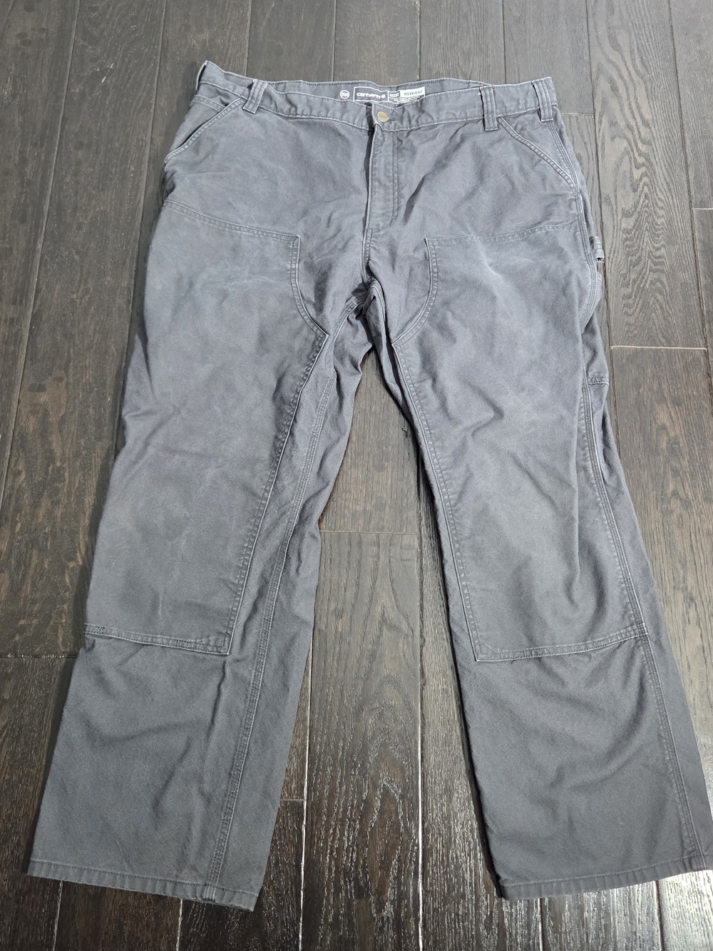 Carhartt Rugged Flex Double Knee Work Pants for Men, Size 42Wx32L - Gravel